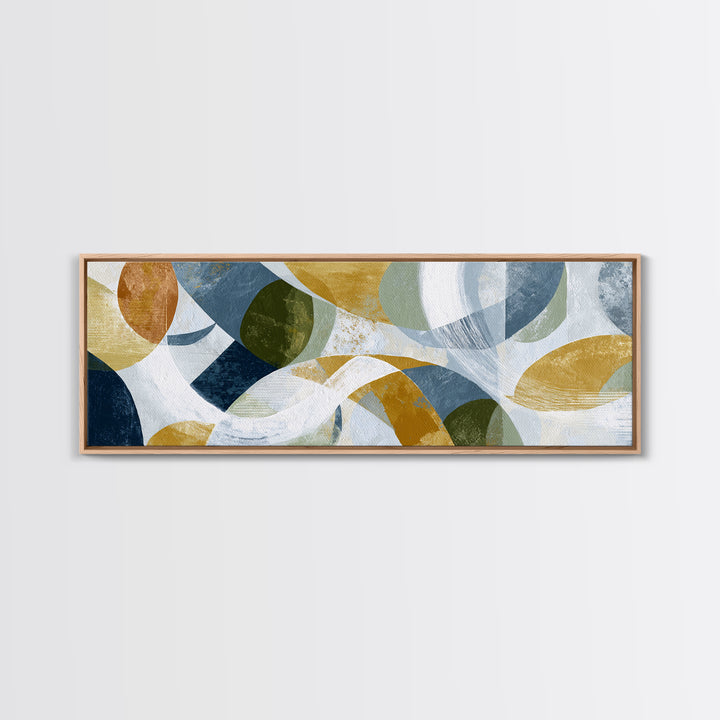 Abstract Organic Shapes Framed Canvas Print, Living Room Art, Art Nouveau, Living Room Decor, Abstract Art, Living, LIR-3x1-79
