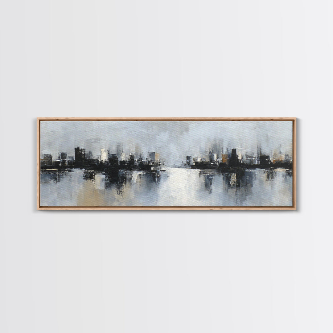 Classic Mountain Panorama for Cozy Interiors Canvas Print, Living Room Art, Boho Wall Art, Living Room Decor, Fine Art, Living, LIR-3x1-8