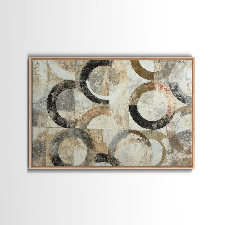 Monochrome Stone Texture Abstraction Canvas Print, Living Room Art, Neutral Decor, Living Room Decor, Fine Art, Living, LIR-3x2-49
