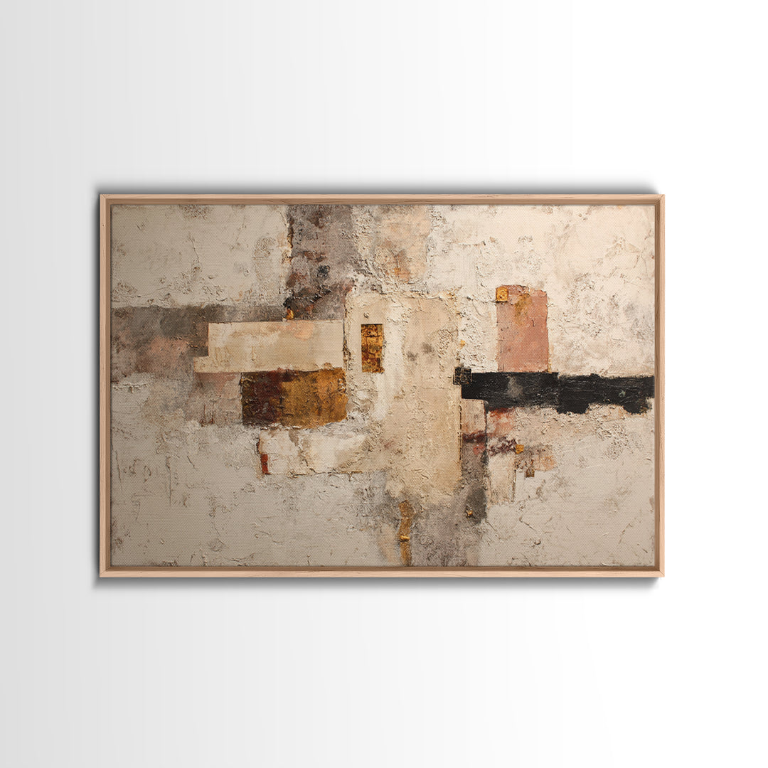 Textured Plaster Abstract Canvas Print, Living Room Art, Living Room Wall Art, Living Room Decor, Abstract Art, Living, LIR-3x2-57