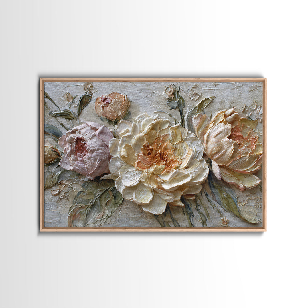 Botanical Vase Painting Framed Canvas Print, Living Room Art, Bedroom Decor, Living Room Decor, Living, Bedroom Wall Art, LIR-3x2-6