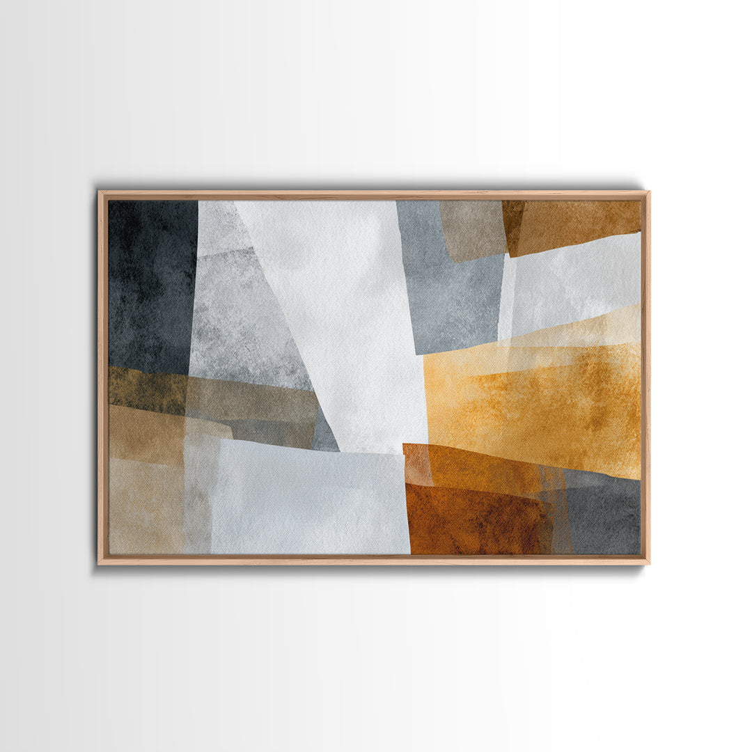 Monochrome Stone Texture Abstraction Canvas Print, Living Room Art, Neutral Decor, Living Room Decor, Fine Art, Living, LIR-3x2-73