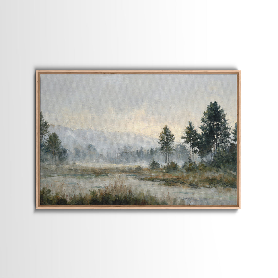 Quiet Meadow Landscape Canvas Print, Living Room Art, Digital Prints, Living Room Decor, Fine Art, Living, Apartment Decor, LIR-3x2-75
