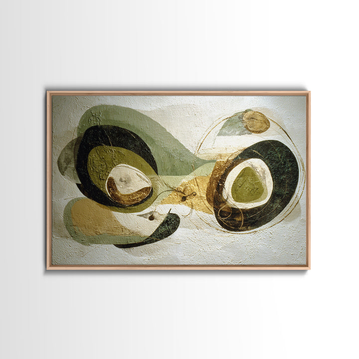 Abstract Organic Shapes Framed Canvas Print, Living Room Art, Art Nouveau, Living Room Decor, Abstract Art, Living, LIR-3x2-91