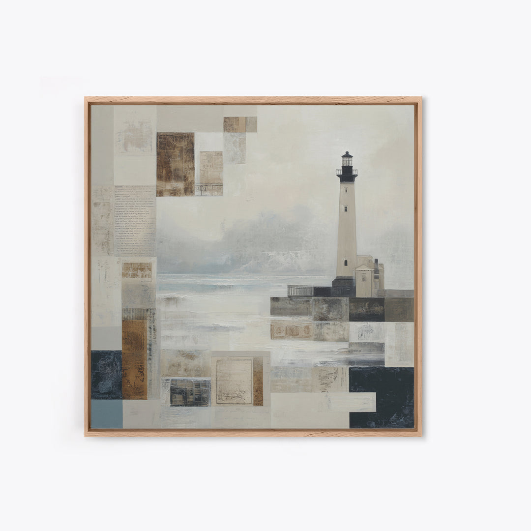 Stormy Landscape with Lighthouse as Guidance Metaphor Canvas Print, Law Office Art, Bookish Wall Art, Office Decor, Counsel, LOA-1x1-35