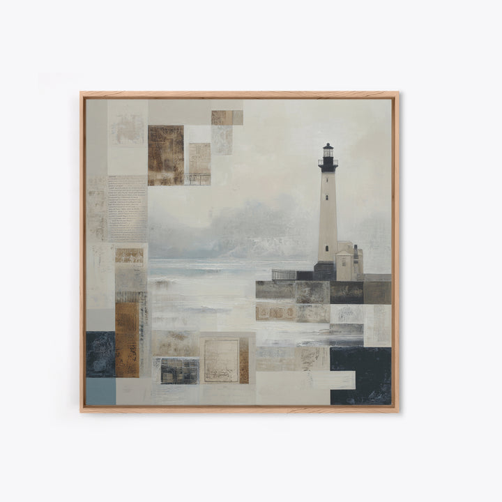 Stormy Landscape with Lighthouse as Guidance Metaphor Canvas Print, Law Office Art, Bookish Wall Art, Office Decor, Counsel, LOA-1x1-35