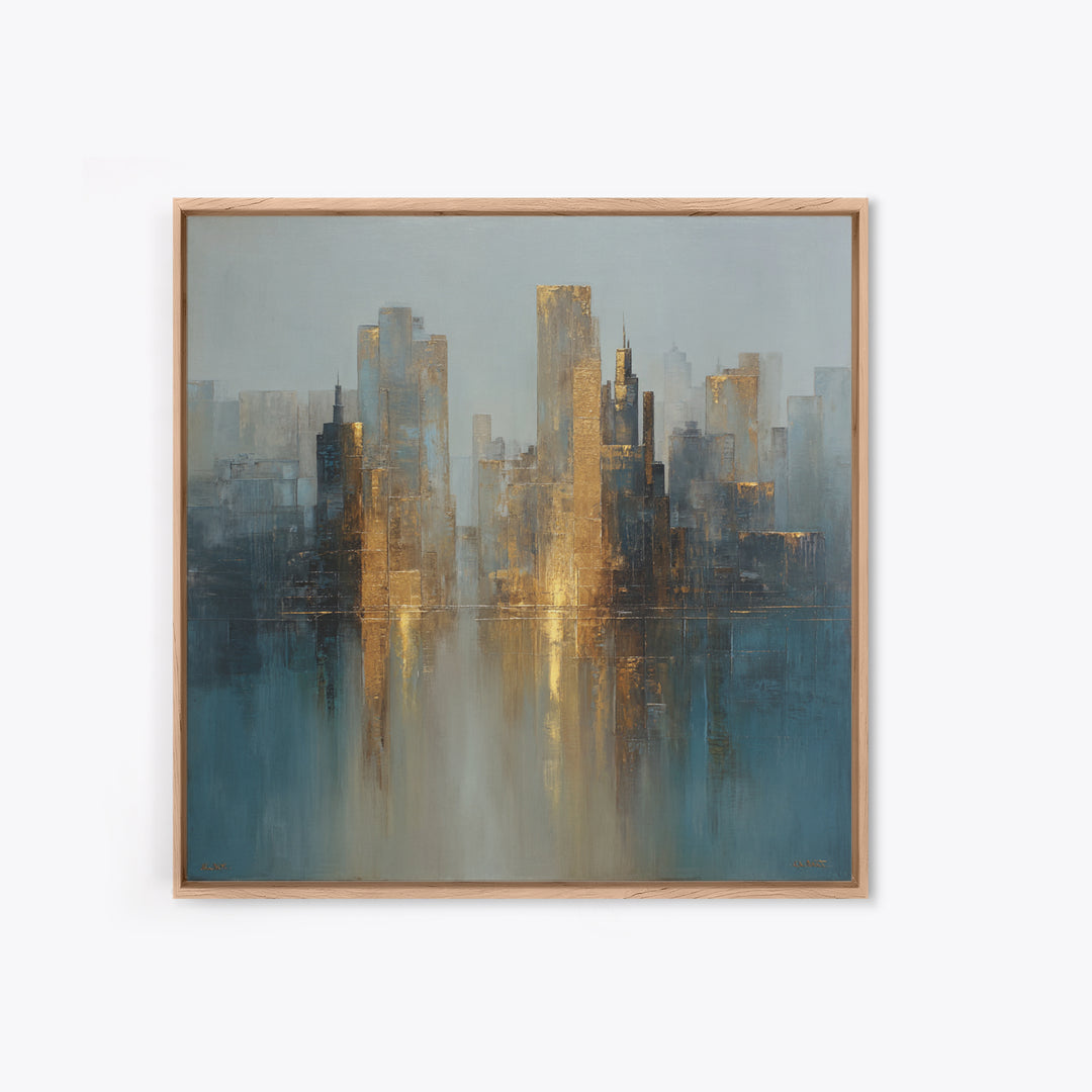Quiet City Skyline Canvas Print, Law Office Art, Office Wall Art, Office Decor, Abstract Art, Counsel, Butterfly Art, LOA-1x1-36