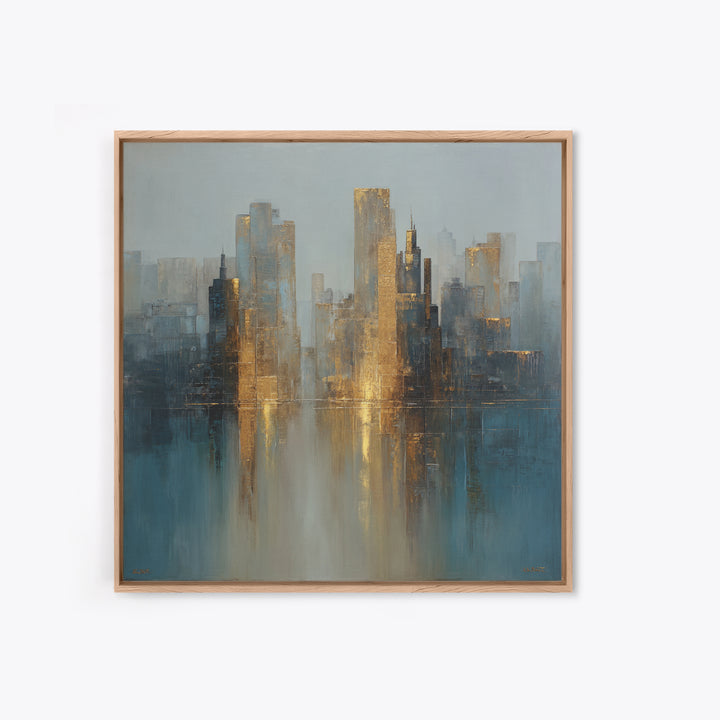 Quiet City Skyline Canvas Print, Law Office Art, Office Wall Art, Office Decor, Abstract Art, Counsel, Butterfly Art, LOA-1x1-36