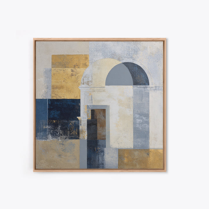 Architectural Arch and Column Abstraction Framed Canvas Print, Law Office Art, Lawyer Gift, Office Decor, Fine Art, Counsel, LOA-1x1-62