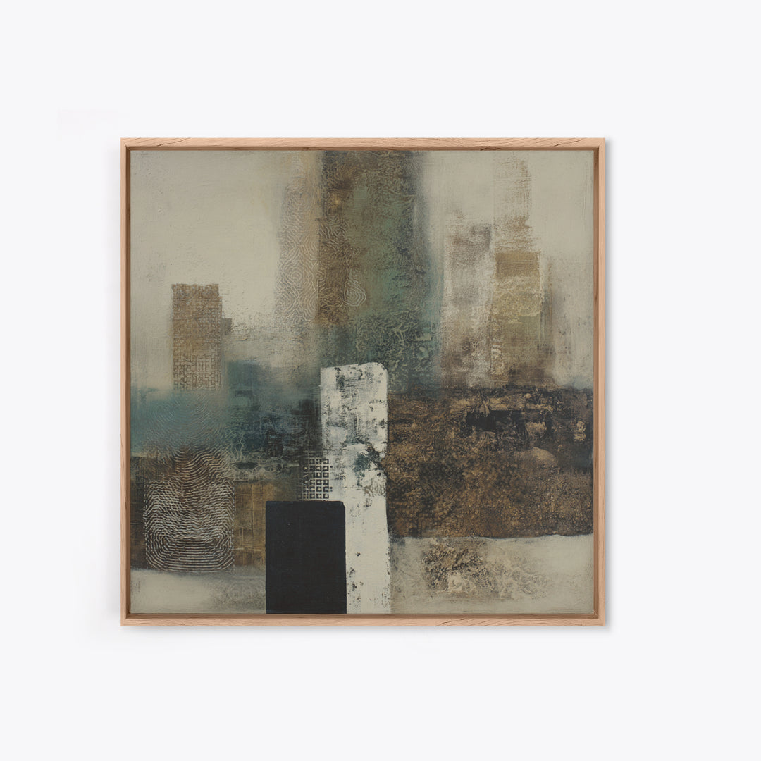 Deep Green and Walnut Toned Abstract Canvas Print, Law Office Art, Teen Girl Room Decor, Office Decor, Abstract Art, Counsel, LOA-1x1-69