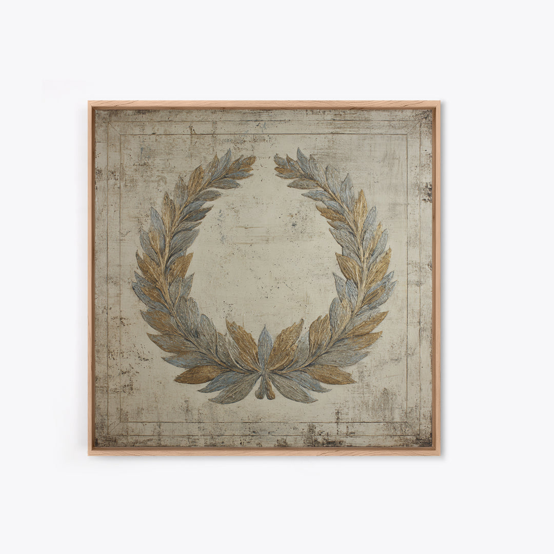 Roman Laurel Wreath Framed Canvas Print, Law Office Art, Printable Art, Office Decor, Fine Art, Counsel, Lawyer, Butterfly Art, LOA-1x1-8