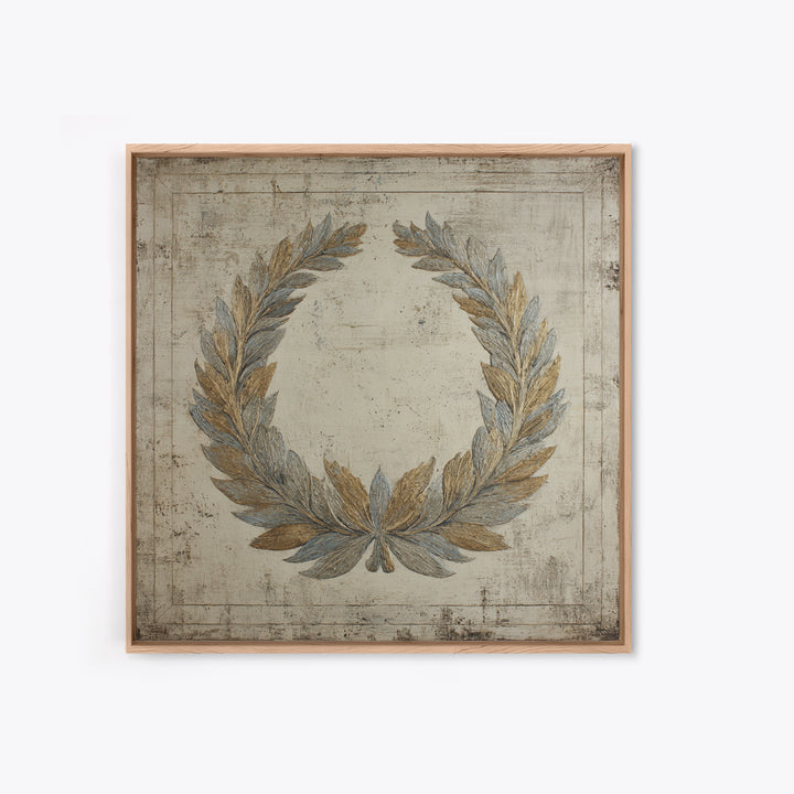 Roman Laurel Wreath Framed Canvas Print, Law Office Art, Printable Art, Office Decor, Fine Art, Counsel, Lawyer, Butterfly Art, LOA-1x1-8