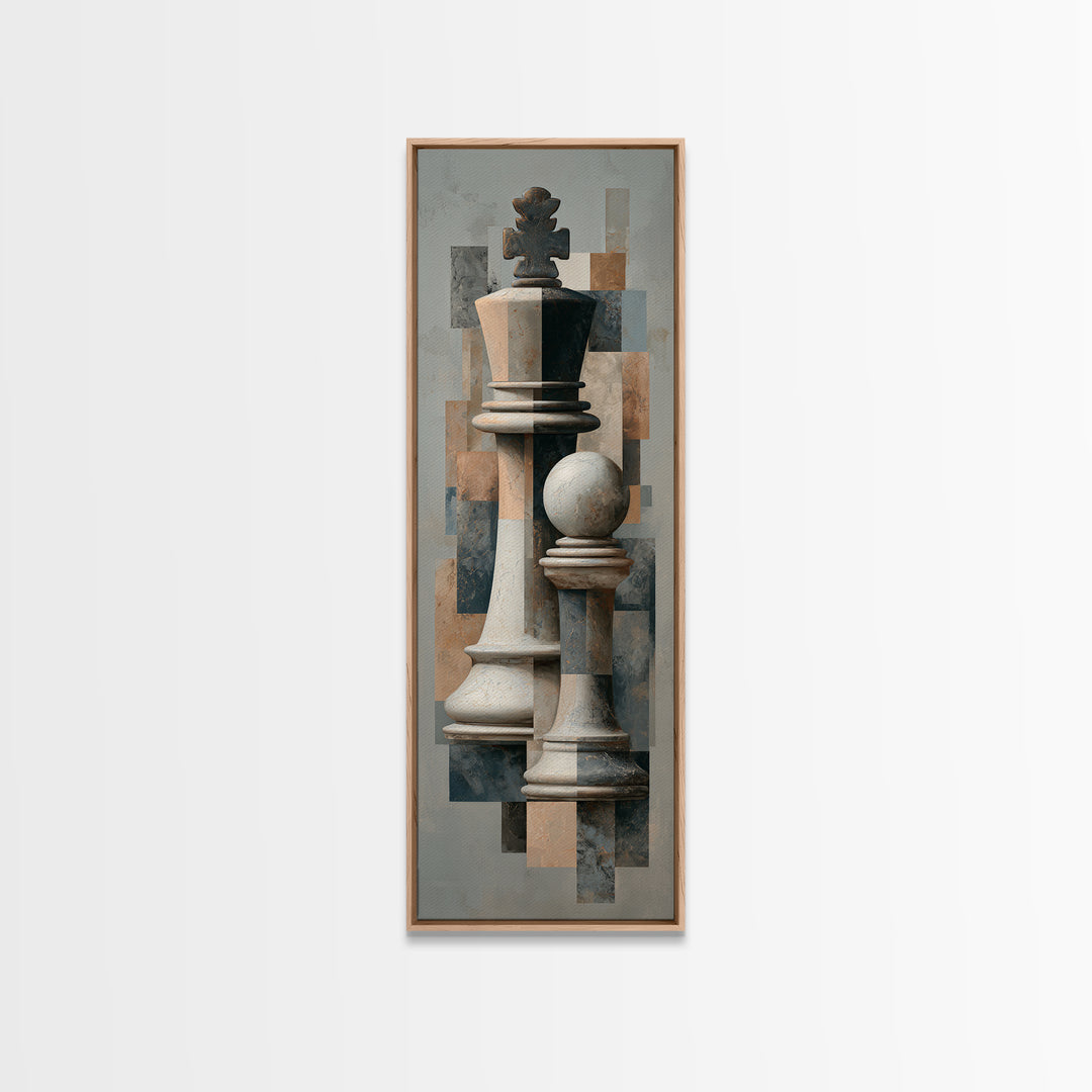 Single Chess King Canvas Print, Law Office Art, Floral Art, Office Decor, Fine Art, Counsel, Lawyer Sign, Lawyer Office Decor, LOA-1x3-10