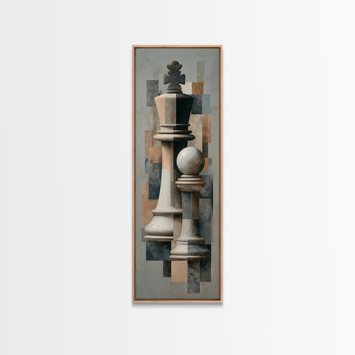 Single Chess King Canvas Print, Law Office Art, Floral Art, Office Decor, Fine Art, Counsel, Lawyer Sign, Lawyer Office Decor, LOA-1x3-10