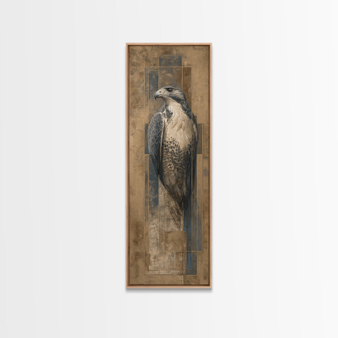 Eagle Portrait with Solemn Presence Canvas Print, Law Office Art, Butterfly Art, Office Decor, Counsel, Fine Art Print, LOA-1x3-18
