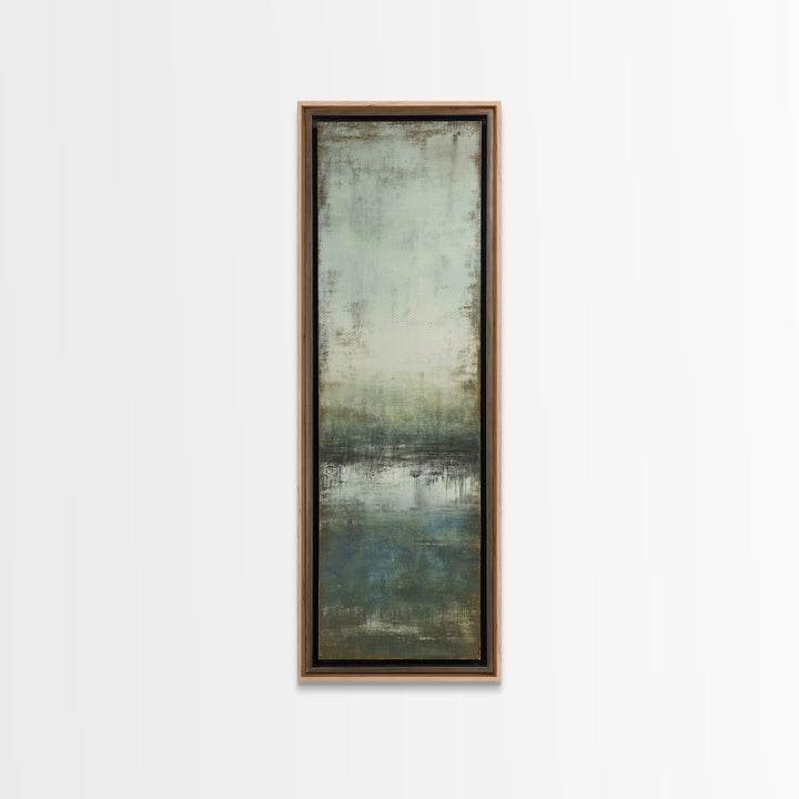Deep Green and Walnut Toned Abstract Canvas Print, Law Office Art, Digital Prints, Office Decor, Counsel, Gifts for Lawyers, LOA-1x3-33