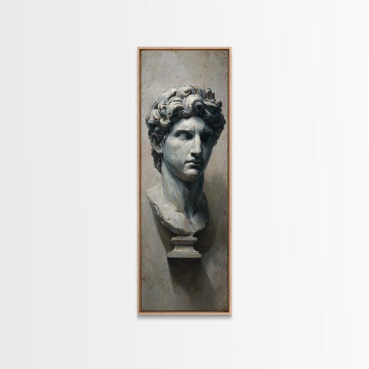 Classical Statue Bust Framed Canvas Print, Law Office Art, Modern Decor, Office Decor, Fine Art, Counsel, Wall Decor, LOA-1x3-36