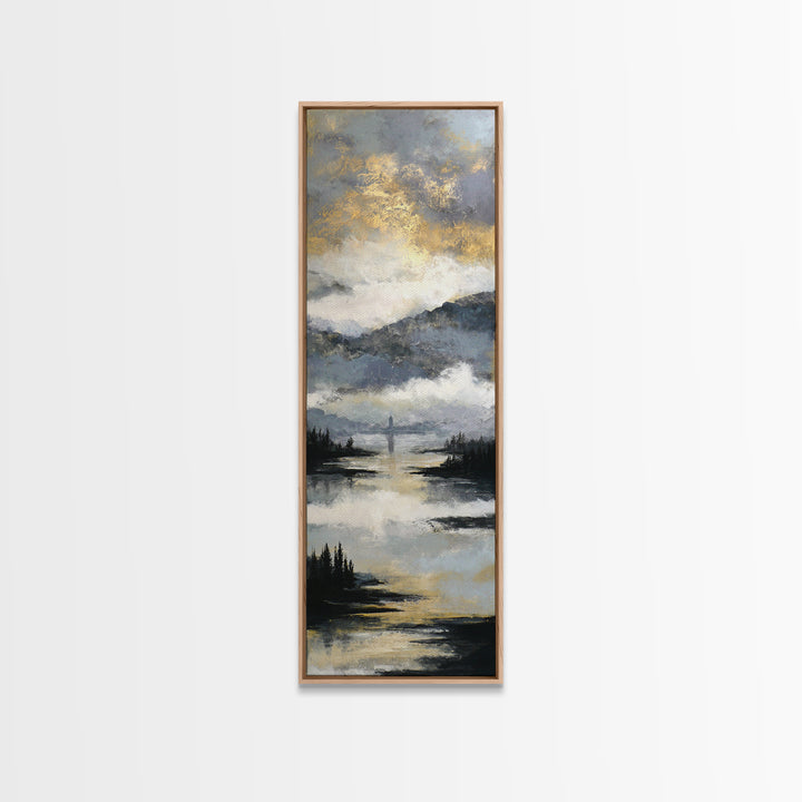 Stormy Landscape with Lighthouse as Guidance Metaphor Canvas Print, Law Office Art, Minimalist Decor, Office Decor, Counsel, LOA-1x3-47