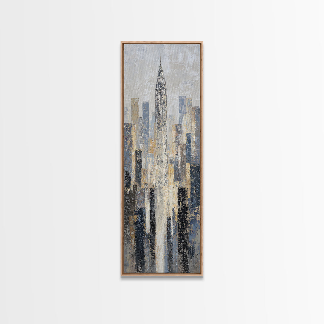Quiet City Skyline Canvas Print, Law Office Art, Boho Decor, Office Decor, Abstract Art, Counsel, Digital Prints, Printable, LOA-1x3-48