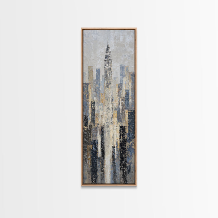 Quiet City Skyline Canvas Print, Law Office Art, Boho Decor, Office Decor, Abstract Art, Counsel, Digital Prints, Printable, LOA-1x3-48