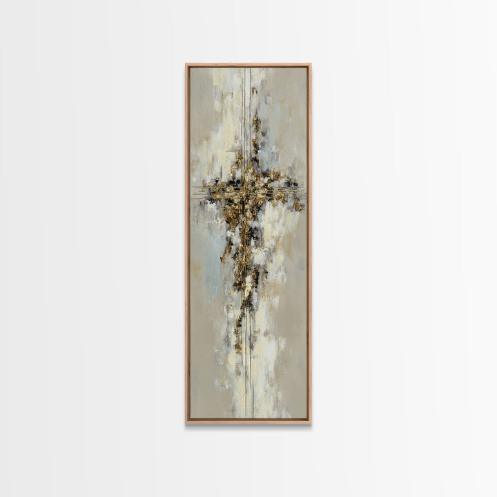 Gold Thread Knot Symbolizing Resolution Framed Canvas Print, Law Office Art, Butterfly Print, Office Decor, Oil Painting, LOA-1x3-54