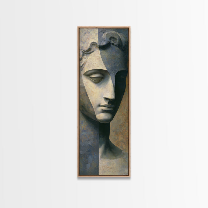 Classical Statue Bust Canvas Print, Law Office Art, Office Decor, Abstract Art, Counsel, Printable Art, Office Wall Art, LOA-1x3-60