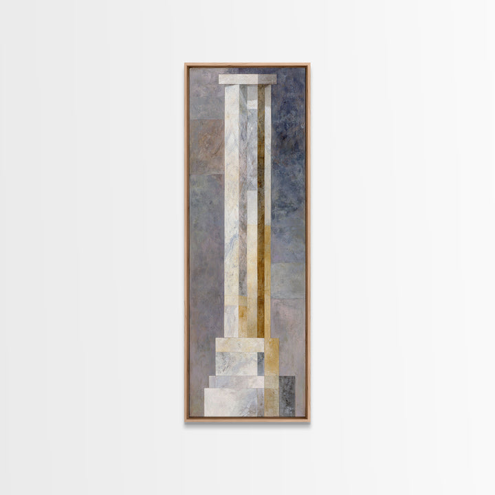 Marble Courthouse Column Study Without Building Scene Canvas Print, Law Office Art, Printable Art, Office Decor, Oil Painting, LOA-1x3-63