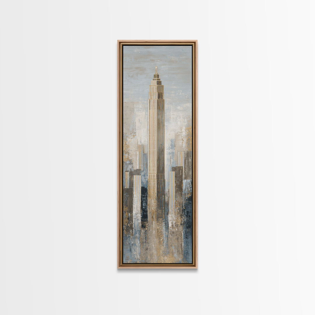 Quiet City Skyline Framed Canvas Print, Law Office Art, Office Wall Art, Office Decor, Fine Art, Counsel, Butterfly Art, LOA-1x3-96