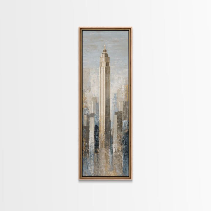 Quiet City Skyline Framed Canvas Print, Law Office Art, Office Wall Art, Office Decor, Fine Art, Counsel, Butterfly Art, LOA-1x3-96