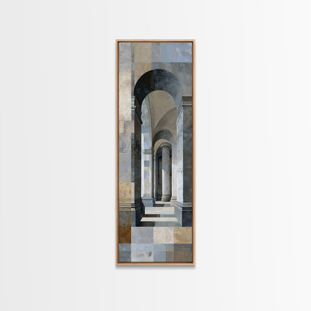 Architectural Arch and Column Abstraction Canvas Print, Law Office Art, Law School Gifts, Office Decor, Abstract Art, Counsel, LOA-1x3-98