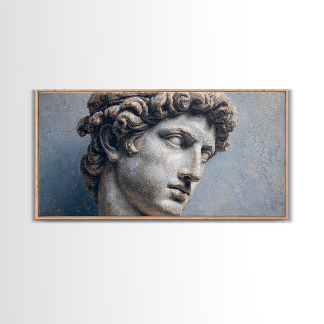 Classical Statue Bust Canvas Print, Law Office Art, Office, Office Decor, Watercolor Art, Counsel, Butterfly Print, Lawyer, LOA-2x1-68