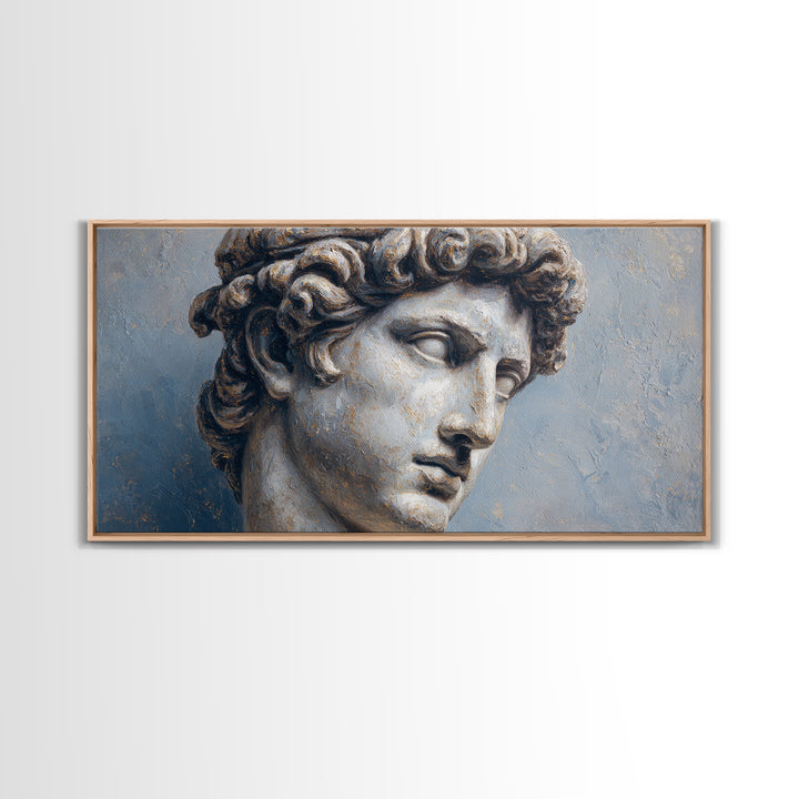 Classical Statue Bust Canvas Print, Law Office Art, Office, Office Decor, Watercolor Art, Counsel, Butterfly Print, Lawyer, LOA-2x1-68