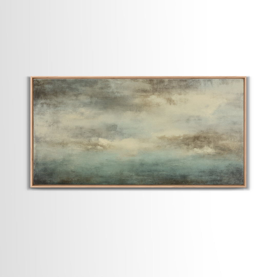 Deep Green and Walnut Toned Abstract Canvas Print, Law Office Art, Digital Prints, Office Decor, Counsel, Gifts for Lawyers, LOA-2x1-89