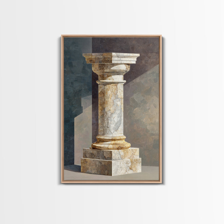 Marble Courthouse Column Study Without Building Scene Canvas Print, Law Office Art, Office Decor, Watercolor Art, Counsel, LOA-2x3-35