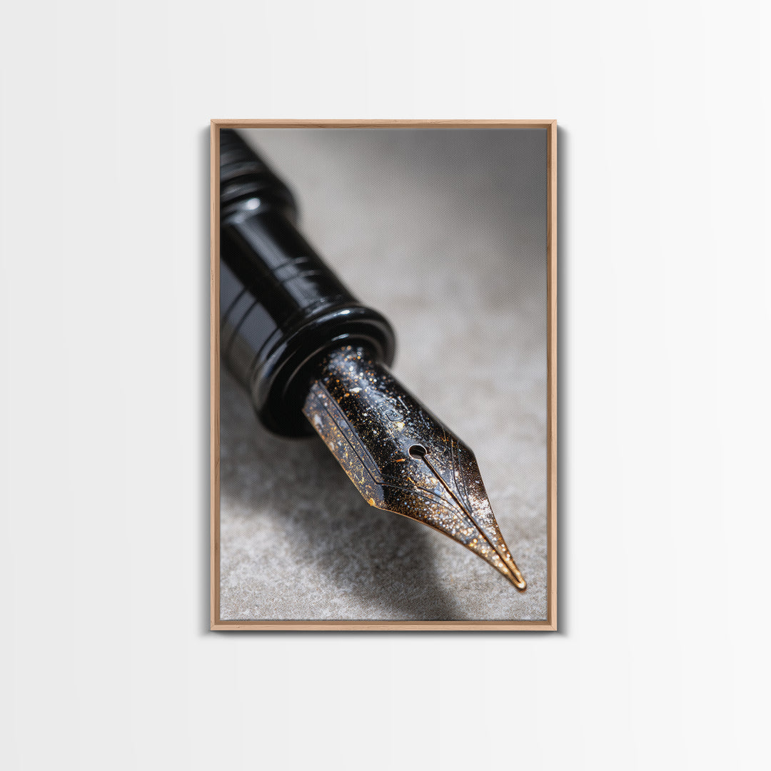 Fountain Pen Nib Closeup Canvas Print, Law Office Art, Office Wall Decor, Office Decor, Fine Art, Counsel, Law School, LOA-2x3-7