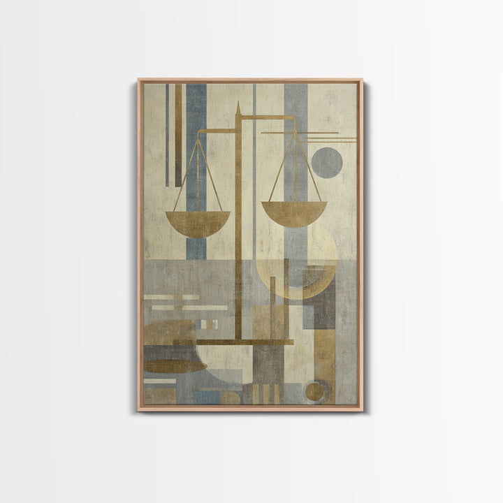 Classical Scales of Justice Canvas Print, Law Office Art, Office Decor, Oil Painting, Counsel, Therapy Office Decor, LOA-2x3-81