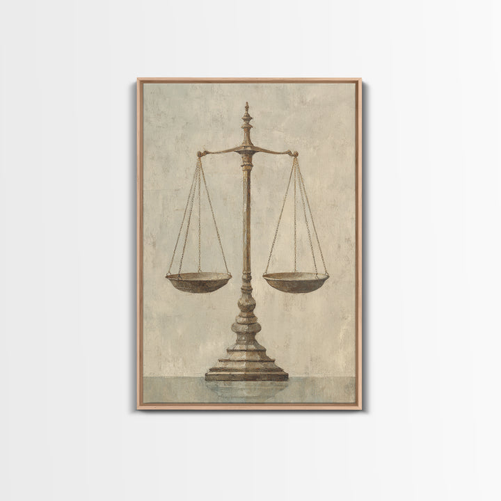 Classical Scales of Justice Canvas Print, Law Office Art, Art Print, Office Decor, Counsel, Printable Art, Office Wall Art, LOA-2x3-9