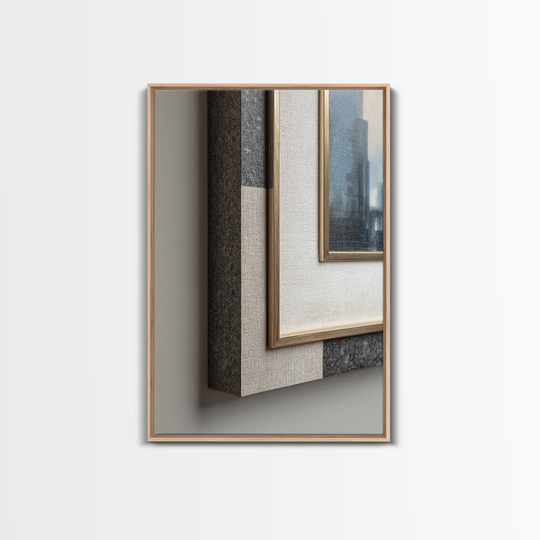 Quiet City Skyline Framed Canvas Print, Law Office Art, Law, Office Decor, Fine Art, Counsel, Modern Decor, Fine Art Print, LOA-2x3-92
