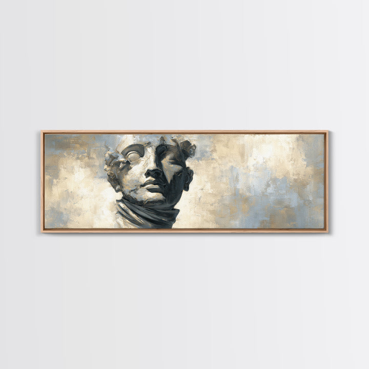 Classical Statue Bust Canvas Print, Law Office Art, Therapy Office Decor, Office Decor, Fine Art, Counsel, Home Decor, LOA-3x1-16