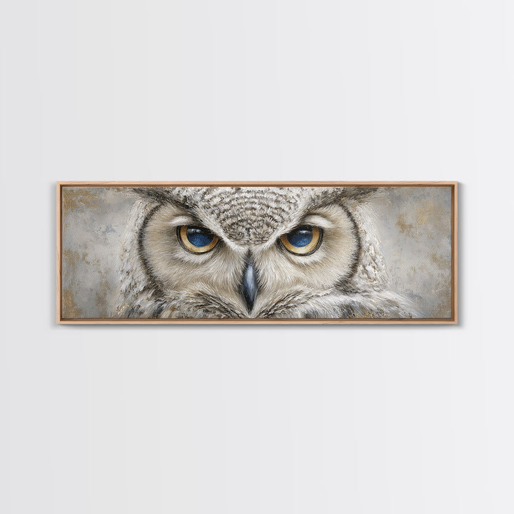 Owl Portrait Representing Wisdom Canvas Print, Law Office Art, Office Wall Art, Office Decor, Fine Art, Counsel, Butterfly Art, LOA-3x1-33