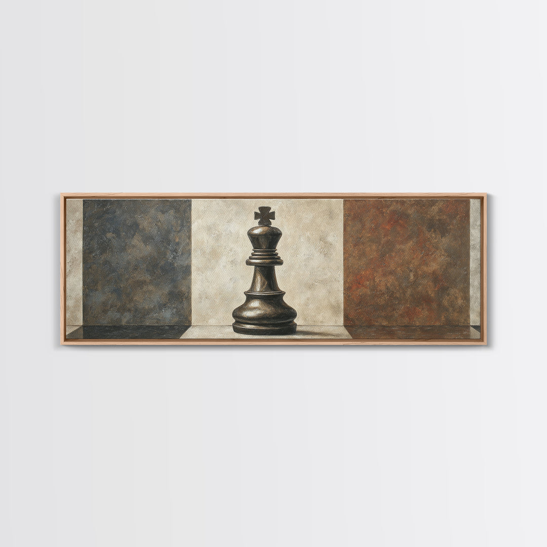 Single Chess King Canvas Print, Law Office Art, Decor, Office Decor, Fine Art, Counsel, Bookish Wall Art, Gifts for Lawyers, LOA-3x1-38