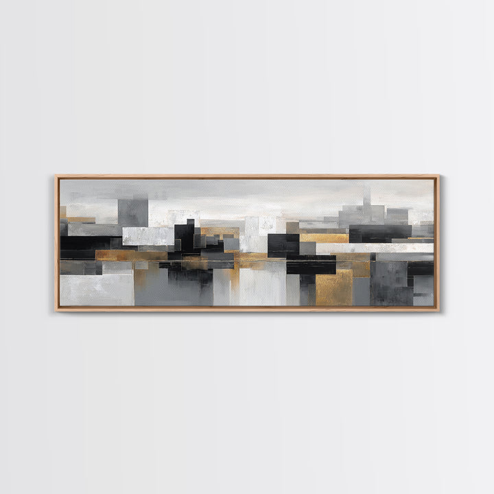 Quiet City Skyline Canvas Print, Law Office Art, Law, Office Decor, Abstract Art, Counsel, Modern Decor, Fine Art Print, LOA-3x1-4
