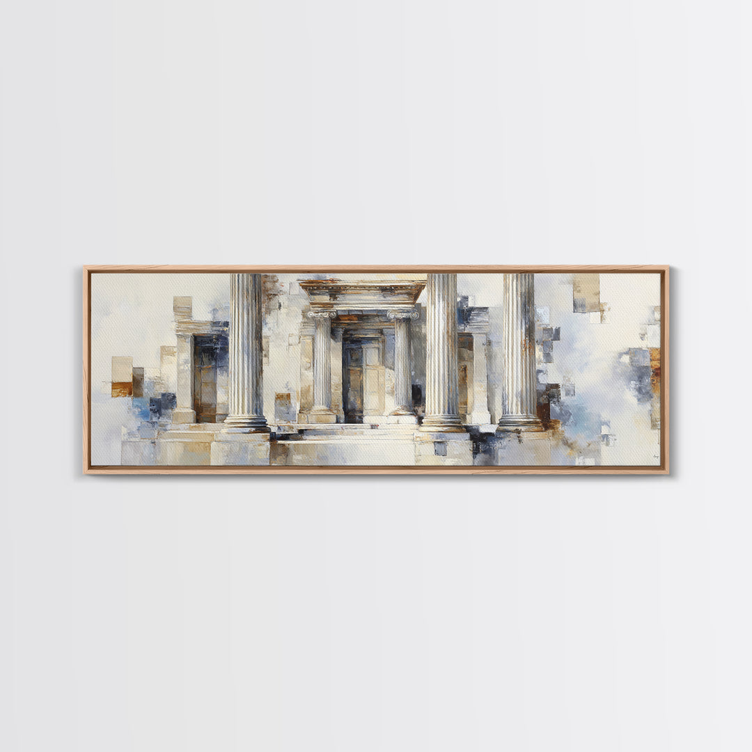 Marble Courthouse Column Study Without Building Scene Canvas Print, Law Office Art, Digital Prints, Office Decor, Counsel, LOA-3x1-67