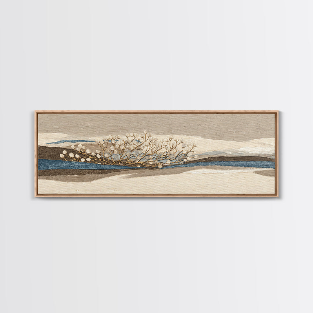 Minimal Line Drawing of Scales and Laurel Framed Canvas Print, Law Office Art, Metal Wall Decor, Office Decor, Counsel, LOA-3x1-74