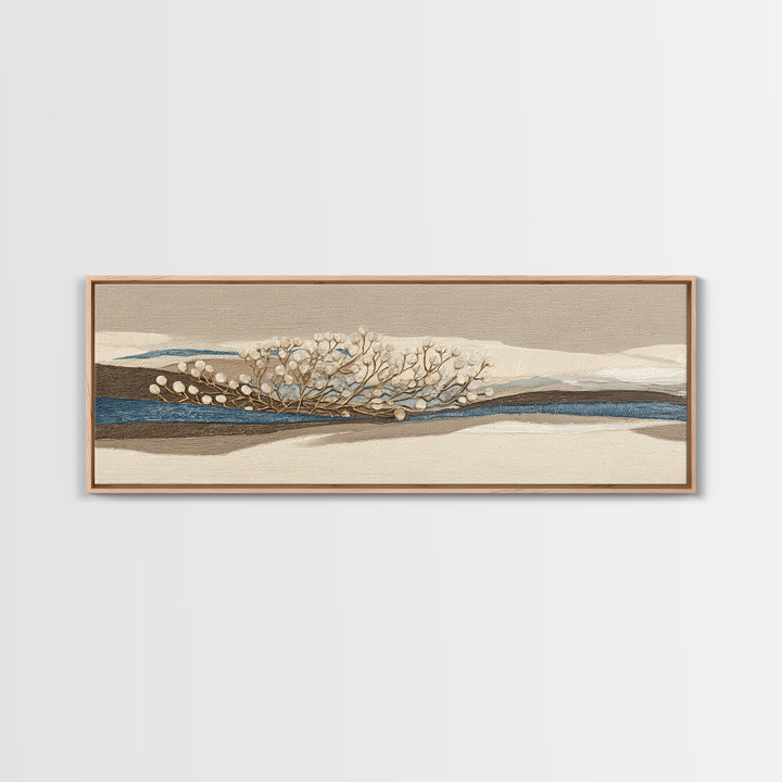 Minimal Line Drawing of Scales and Laurel Framed Canvas Print, Law Office Art, Metal Wall Decor, Office Decor, Counsel, LOA-3x1-74