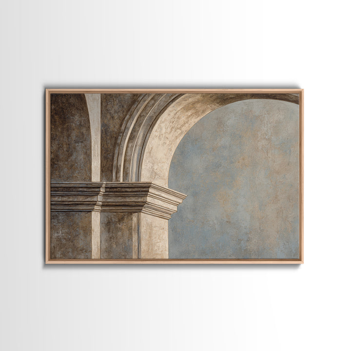 Architectural Arch and Column Abstraction Framed Canvas Print, Law Office Art, Painting, Office Decor, Abstract Art, Counsel, LOA-3x2-18