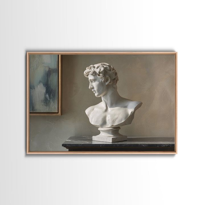 Classical Statue Bust Canvas Print, Law Office Art, Room Decor, Office Decor, Oil Painting, Counsel, Printable Art, LOA-3x2-4