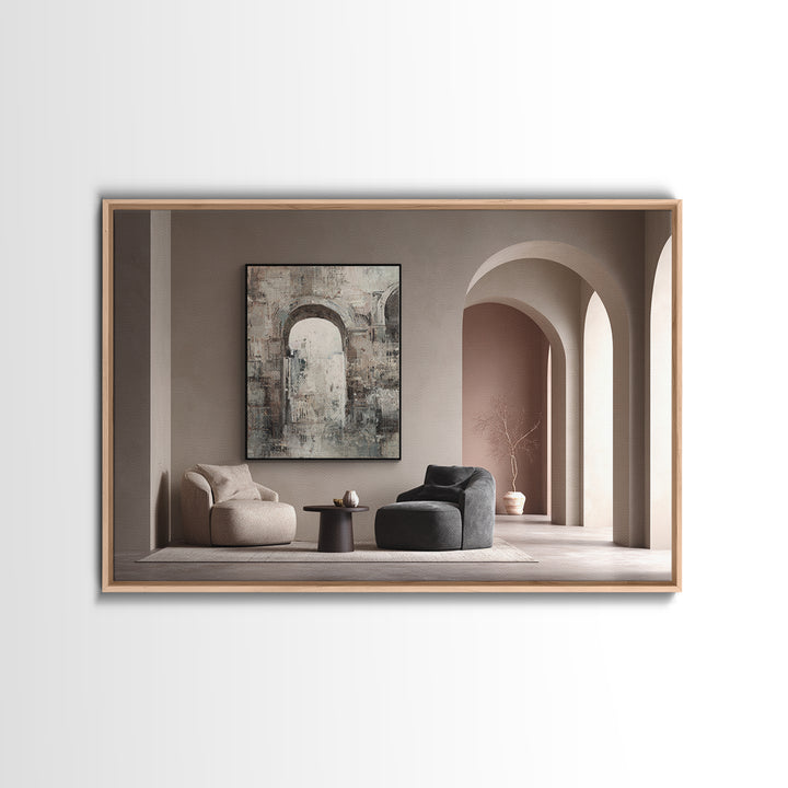 Architectural Arch and Column Abstraction Canvas Print, Law Office Art, Printable Art, Office Decor, Abstract Art, Counsel, LOA-3x2-42