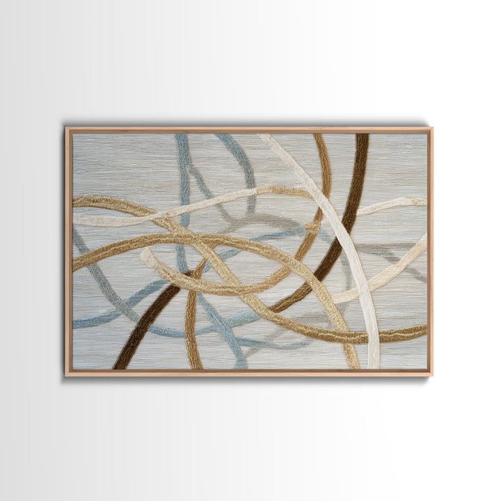 Gold Thread Knot Symbolizing Resolution Framed Canvas Print, Law Office Art, Office Wall Art, Office Decor, Fine Art, Counsel, LOA-3x2-46