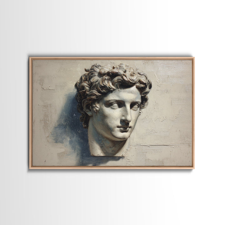 Classical Statue Bust Canvas Print, Law Office Art, Office, Office Decor, Abstract Art, Counsel, Butterfly Print, Lawyer, LOA-3x2-52